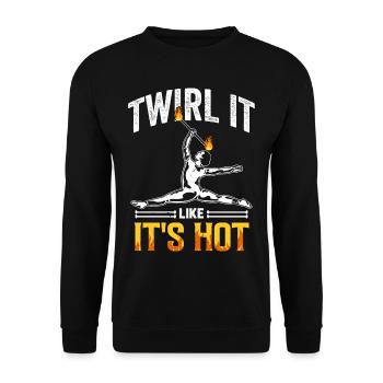 Bâton de feu Danse du feu Danseur de feu Danseur de feu - Sweat-shirt Unisexe - noir - Devant - Alina (178cm) & Michal (187cm)