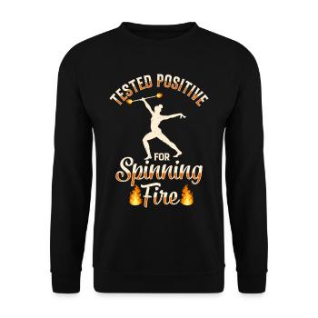 Bâton de feu Danse du feu Danseur de feu Danseur de feu - Sweat-shirt Unisexe - noir - Devant - Alina (178cm) & Michal (187cm)