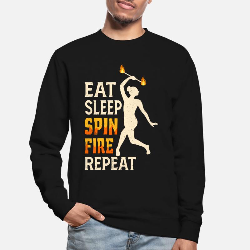 Fire Baton Fire Dance Fire Dancer Fire Dancer Unisex Sweatshirt