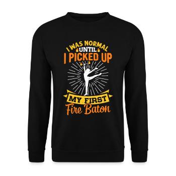 Bâton de feu Danse du feu Danseur de feu Danseur de feu - Sweat-shirt Unisexe - noir - Devant - Alina (178cm) & Michal (187cm)