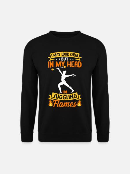 Feuerbaton Feuertanz Feuertänzer Feuertänzerin - Unisex Pullover - Schwarz
