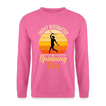 Fire Baton Fire Dance Fire Dancer Fire Dancer - Unisex Sweatshirt - pink - Front