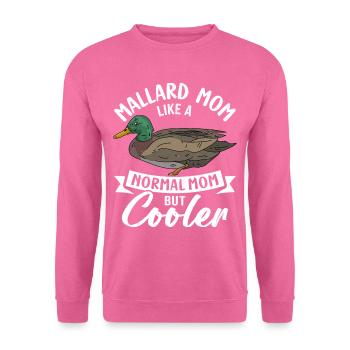 Canard colvert - Sweat-shirt Unisexe - rose - Devant