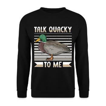 Canard colvert - Sweat-shirt Unisexe - noir - Devant - Alina (178cm) & Michal (187cm)