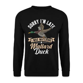 Canard colvert - Sweat-shirt Unisexe - noir - Devant - Alina (178cm) & Michal (187cm)