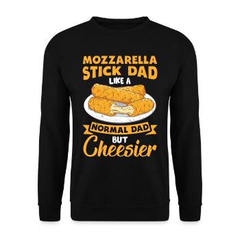 Bâtonnets de mozzarella au fromage - Sweat-shirt Unisexe - noir - Devant - Alina (178cm) & Michal (187cm)
