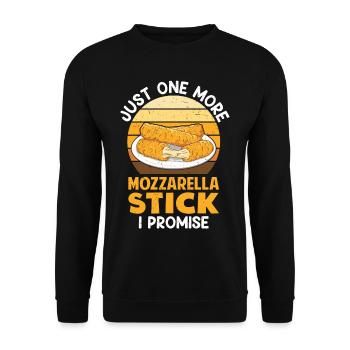 Mozzarella Sticks Käse - Unisex Pullover - Schwarz - Vorne - Alina (178cm) & Michal (187cm)