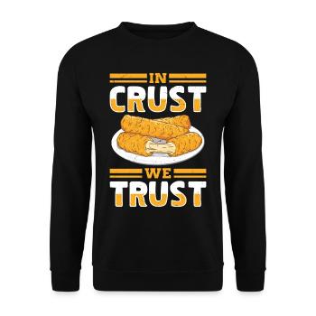 Mozzarella Sticks Käse - Unisex Pullover - Schwarz - Vorne - Alina (178cm) & Michal (187cm)