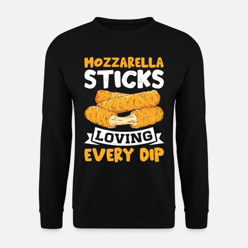 Mozzarella Sticks Käse - Unisex Pullover - Schwarz