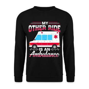 Ambulance infirmière - Sweat-shirt Unisexe - noir - Devant - Alina (178cm) & Michal (187cm)