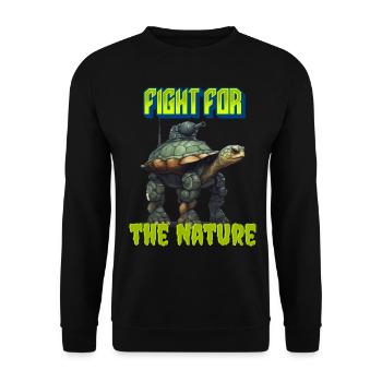Fight for the Nature - Unisex Sweatshirt - black - Front - Alina (178cm) & Michal (187cm)