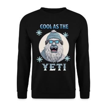 Cool comme le yéti - Sweat-shirt Unisexe - noir - Devant - Alina (178cm) & Michal (187cm)