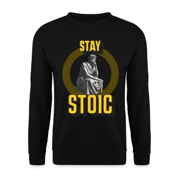 Stay Stoic - Unisex Sweatshirt - black - Front - Alina (178cm) & Michal (187cm)