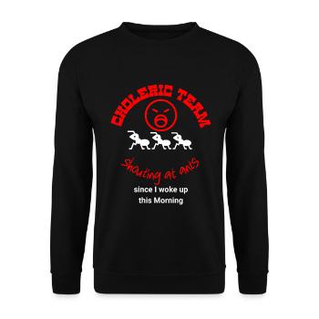 Choleric Team - Unisex Pullover - Schwarz - Vorne - Alina (178cm) & Michal (187cm)