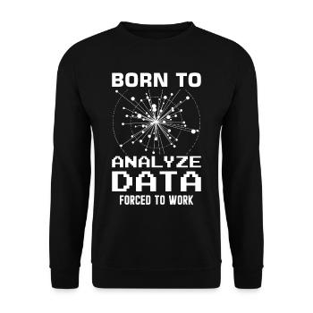 Machine Learning Algorithms AI Data Analyst - Unisex Sweatshirt - black - Front - Alina (178cm) & Michal (187cm)