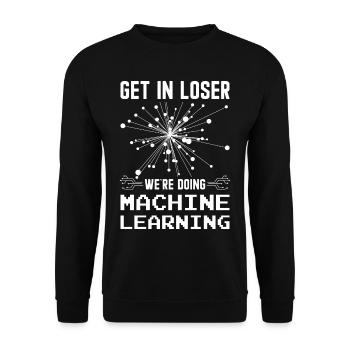 Machine Learning Algorithms AI Data Analyst - Unisex Sweatshirt - black - Front - Alina (178cm) & Michal (187cm)