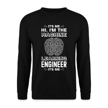 Machine Learning Algorithms AI Data Analyst - Unisex Sweatshirt - black - Front - Alina (178cm) & Michal (187cm)