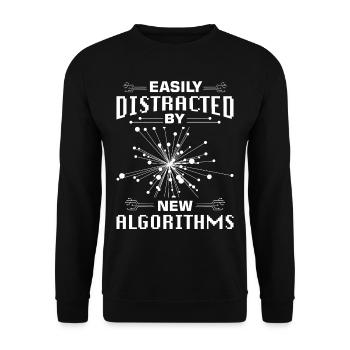Machine Learning Algorithms AI Data Analyst - Unisex Sweatshirt - black - Front - Alina (178cm) & Michal (187cm)