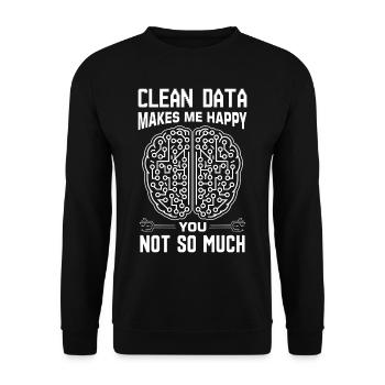 Machine Learning Algorithms AI Data Analyst - Unisex Sweatshirt - black - Front - Alina (178cm) & Michal (187cm)