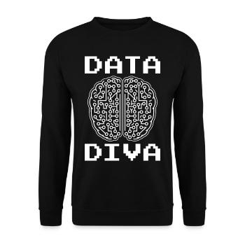 Machine Learning Algorithms AI Data Analyst - Unisex Sweatshirt - black - Front - Alina (178cm) & Michal (187cm)