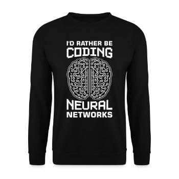 Machine Learning Algorithms AI Data Analyst - Unisex Sweatshirt - black - Front - Alina (178cm) & Michal (187cm)