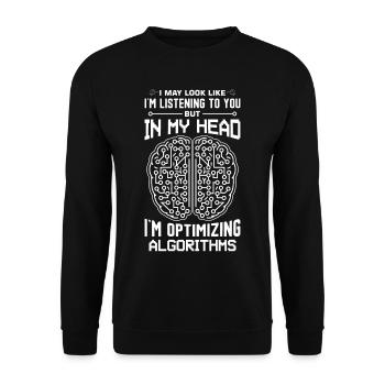 Machine Learning Algorithmen KI Datenanalyst - Unisex Pullover - Schwarz - Vorne - Alina (178cm) & Michal (187cm)
