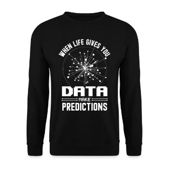 Machine Learning Algorithms AI Data Analyst - Unisex Sweatshirt - black - Front - Alina (178cm) & Michal (187cm)