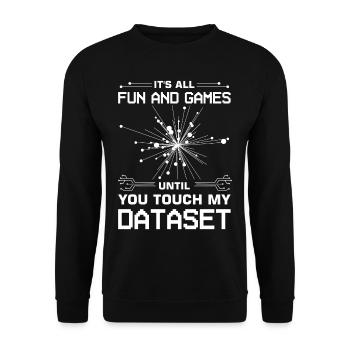 Machine Learning Algorithmen KI Datenanalyst - Unisex Pullover - Schwarz - Vorne - Alina (178cm) & Michal (187cm)