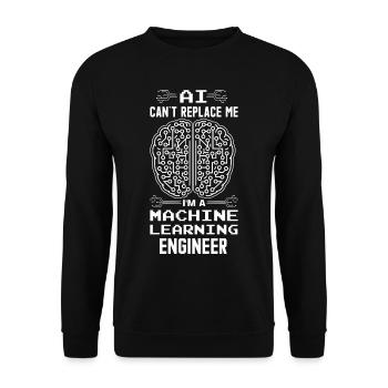 Machine Learning Algorithms AI Data Analyst - Unisex Sweatshirt - black - Front - Alina (178cm) & Michal (187cm)