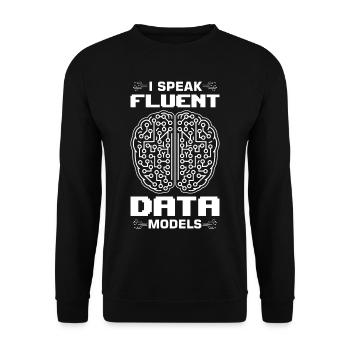 Machine Learning Algorithms AI Data Analyst - Unisex Sweatshirt - black - Front - Alina (178cm) & Michal (187cm)