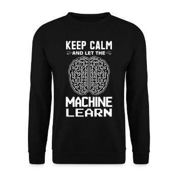 Machine Learning Algorithmen KI Datenanalyst - Unisex Pullover - Schwarz - Vorne - Alina (178cm) & Michal (187cm)