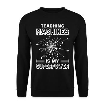 Machine Learning Algorithms AI Data Analyst - Unisex Sweatshirt - black - Front - Alina (178cm) & Michal (187cm)