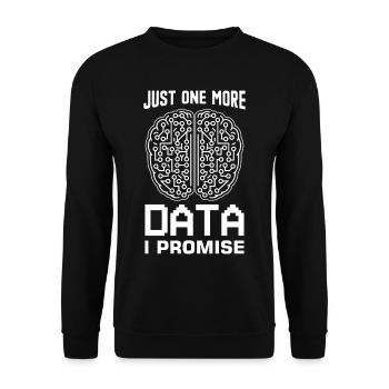 Machine Learning Algorithms AI Data Analyst - Unisex Sweatshirt - black - Front - Alina (178cm) & Michal (187cm)