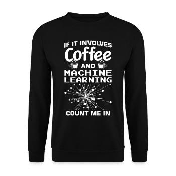 Machine Learning Algorithms AI Data Analyst - Unisex Sweatshirt - black - Front - Alina (178cm) & Michal (187cm)