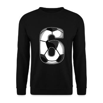 Football du 6e anniversaire - Sweat-shirt Unisexe - noir - Devant - Alina (178cm) & Michal (187cm)
