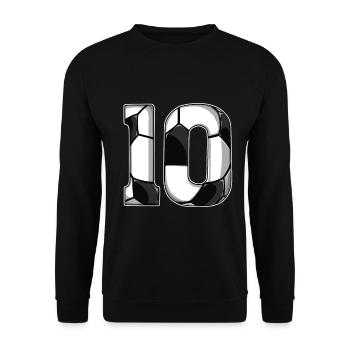 10th Birthday Football - Unisex Sweatshirt - black - Front - Alina (178cm) & Michal (187cm)