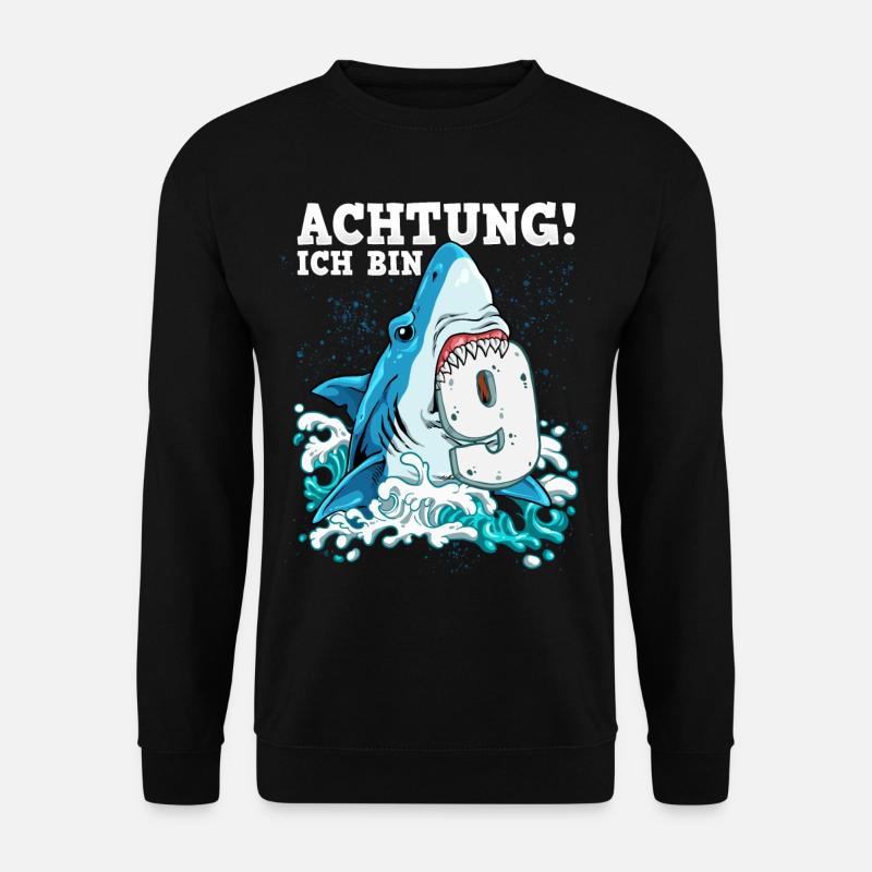 Requin de 9e anniversaire - Sweat-shirt Unisexe - noir