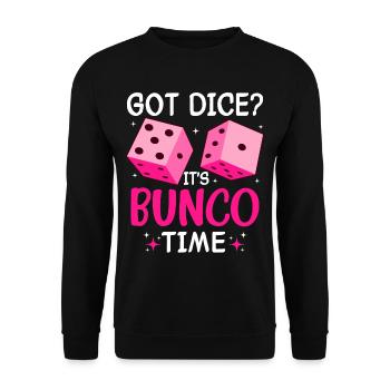 Bunco Night Dice Game Squad Fun - Unisex Sweatshirt - black - Front - Alina (178cm) & Michal (187cm)