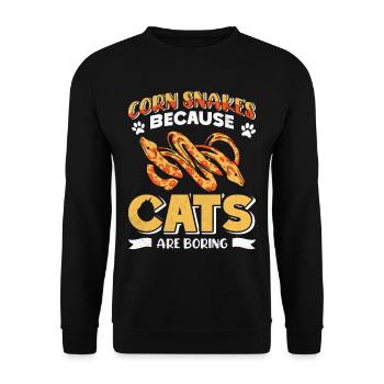 Serpent des blés Snake - Sweat-shirt Unisexe - noir - Devant - Alina (178cm) & Michal (187cm)
