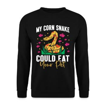 Serpent des blés Snake - Sweat-shirt Unisexe - noir - Devant - Alina (178cm) & Michal (187cm)