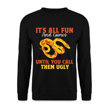 Serpent des blés Snake - Sweat-shirt Unisexe - noir - Devant - Alina (178cm) & Michal (187cm)