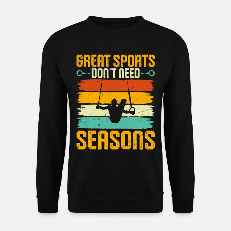 Ringturner Turnen - Unisex Pullover - Schwarz