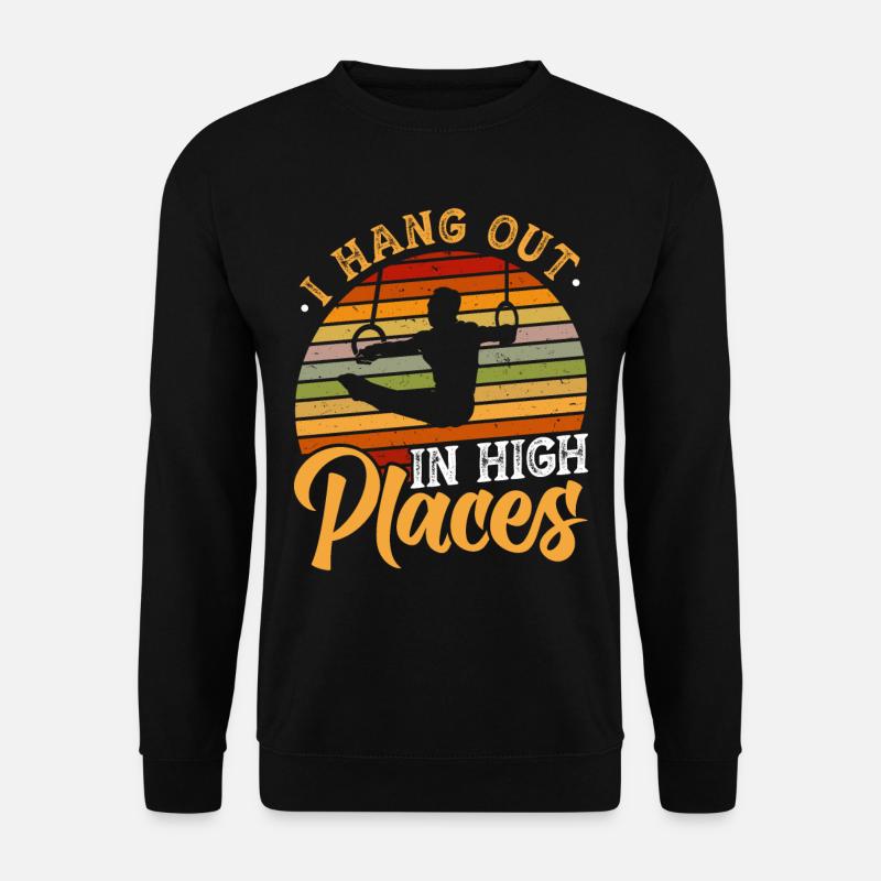 Ringturner Turnen - Unisex Pullover - Schwarz
