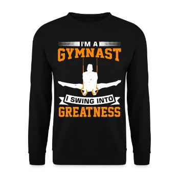 Ring Gymnastics Gymnastics - Unisex Sweatshirt - black - Front - Alina (178cm) & Michal (187cm)