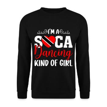 Soca Tanz Trinidad Tobago - Unisex Pullover - Schwarz - Vorne - Alina (178cm) & Michal (187cm)