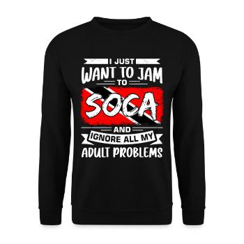 Soca Tanz Trinidad Tobago - Unisex Pullover - Schwarz - Vorne - Alina (178cm) & Michal (187cm)