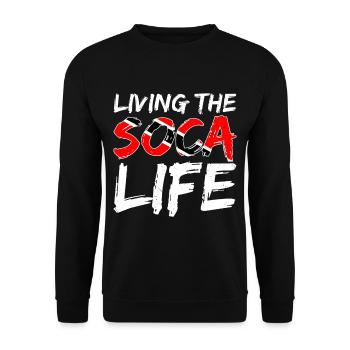 Soca Tanz Trinidad Tobago - Unisex Pullover - Schwarz - Vorne - Alina (178cm) & Michal (187cm)