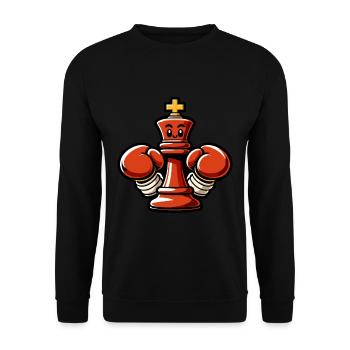 Checkmate King Chess - Unisex Sweatshirt - black - Front - Alina (178cm) & Michal (187cm)