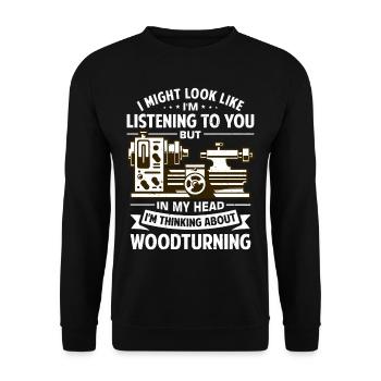 Lathe Lathe - Unisex Sweatshirt - black - Front - Alina (178cm) & Michal (187cm)