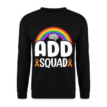 Aufmerksamkeitsdefizit Hyperaktivitätsstörung ADS - Unisex Pullover - Schwarz - Vorne - Alina (178cm) & Michal (187cm)